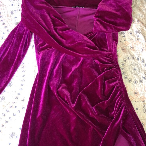Fashion Nova Purple Velvet Dress - Picture 4 of 5